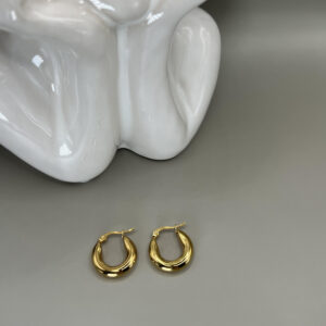 This image displays a pair of elegant Fleur earrings, priced at $14.99 to $16.