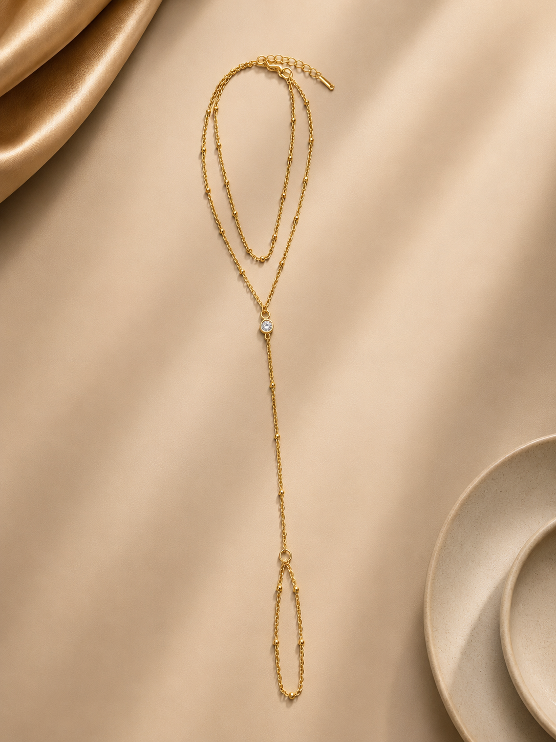 Luxe Layered Hand Chain Bracelet