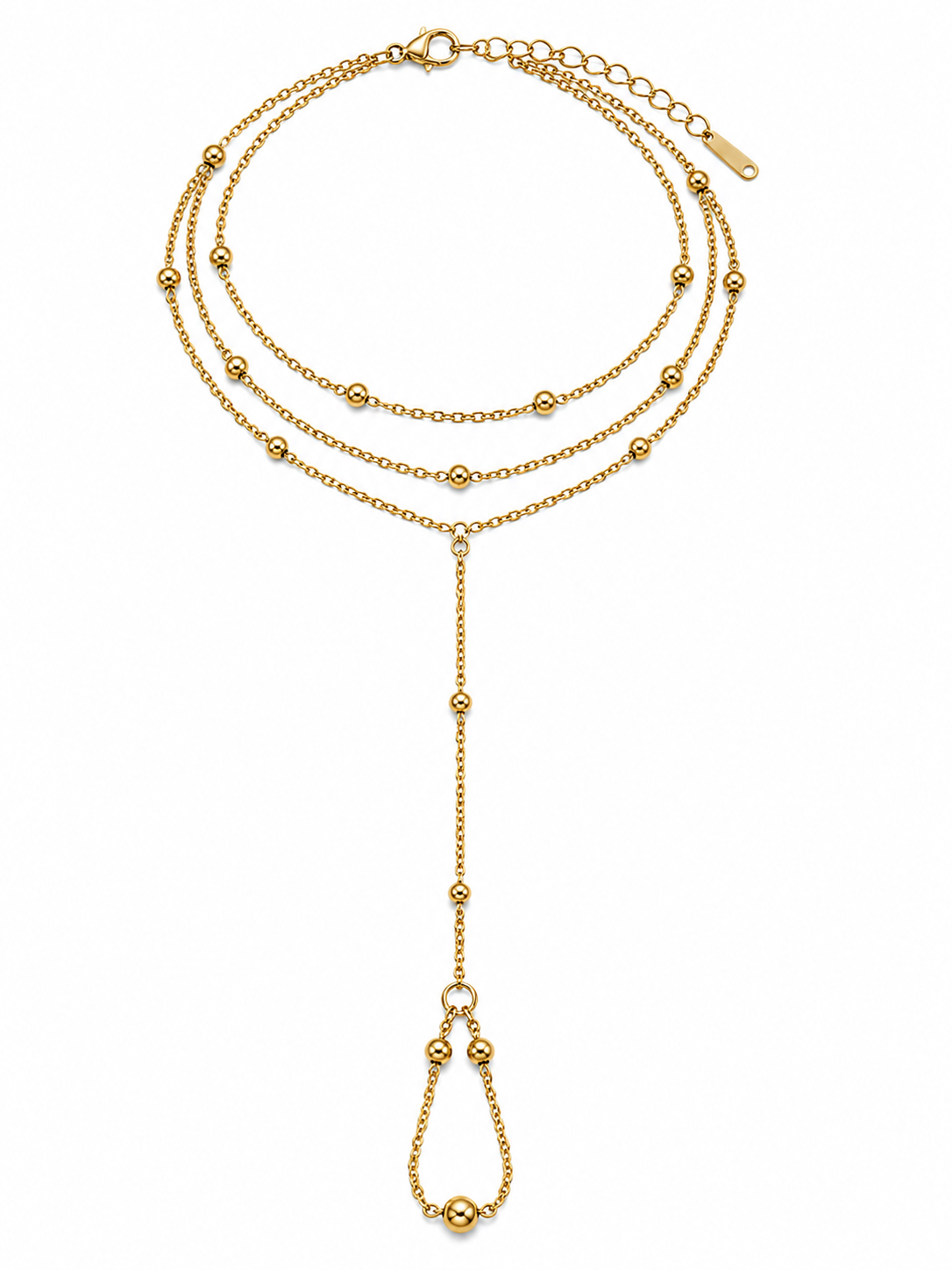 Golden Harmony Hand Chain Bracelet