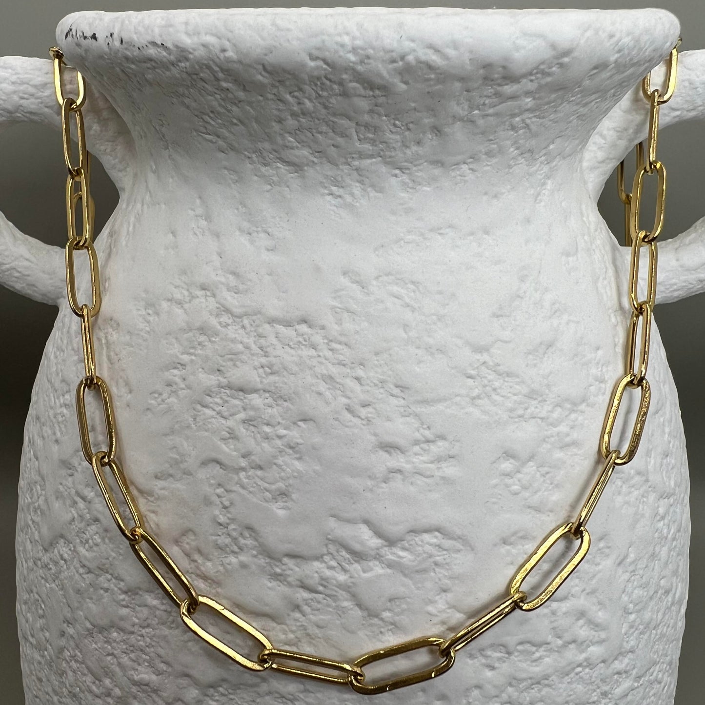 Paper Clip styled Gold Necklace