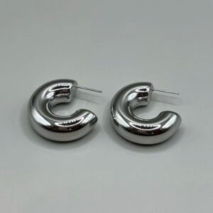 Chubby Hoop Earrings (silver)