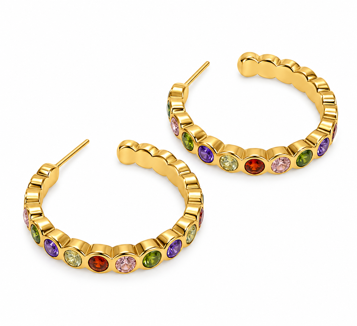 Rainbow Glow Hoops