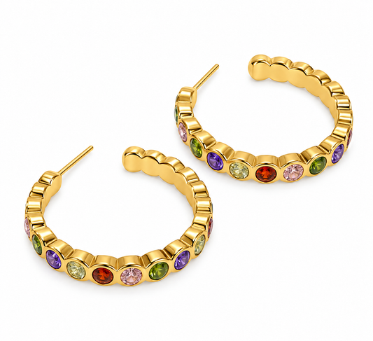 Rainbow Glow Hoops