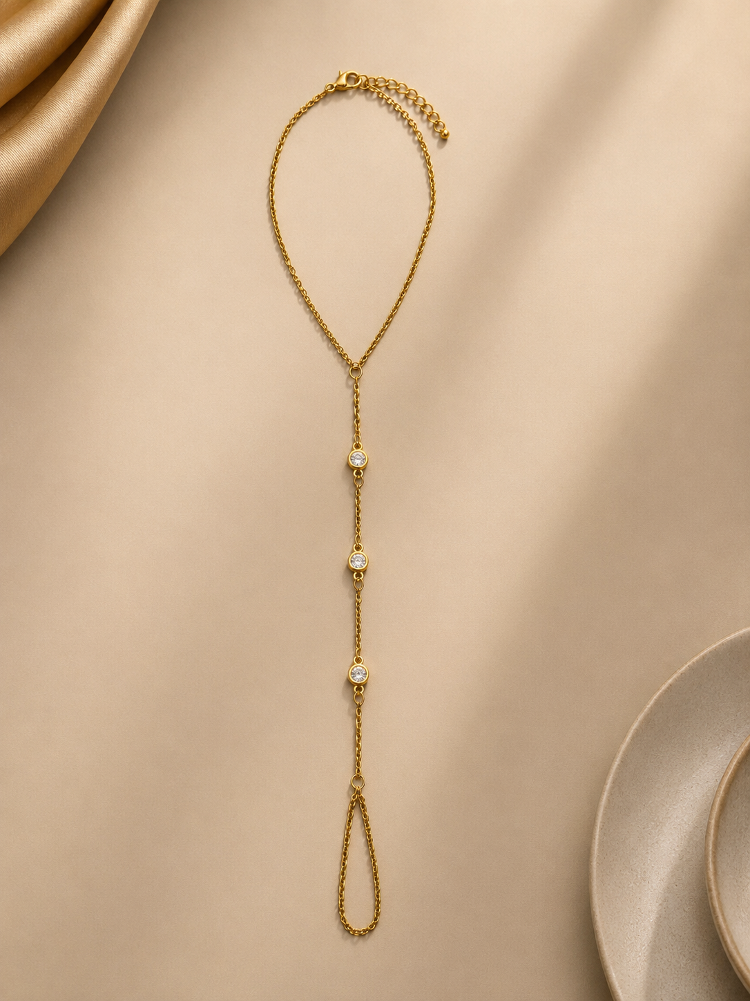 Luminous Grace Hand Chain Bracelet