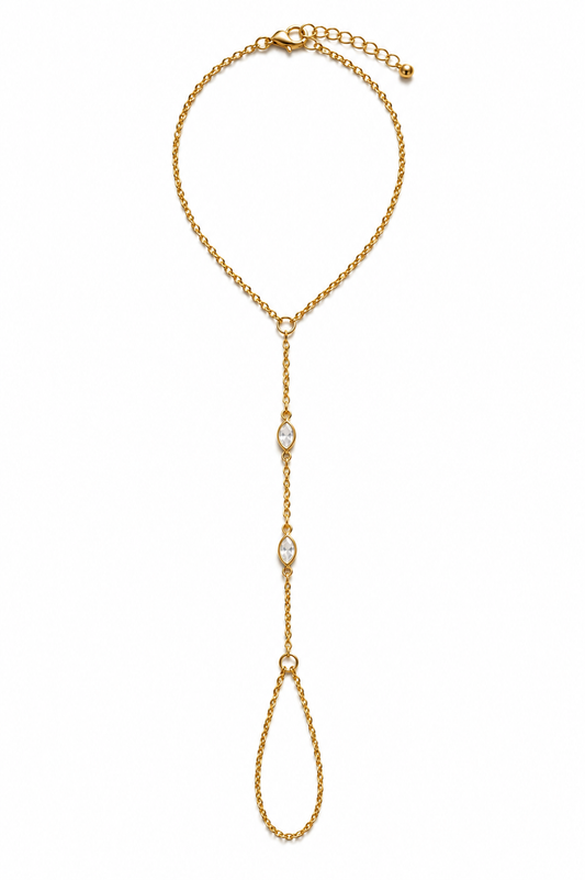 Oval Grace Hand Chain Bracelet