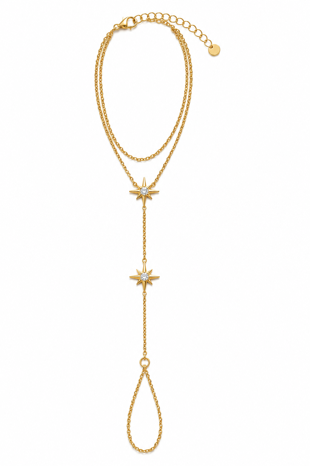 Celestial Spark Hand Chain Bracelet