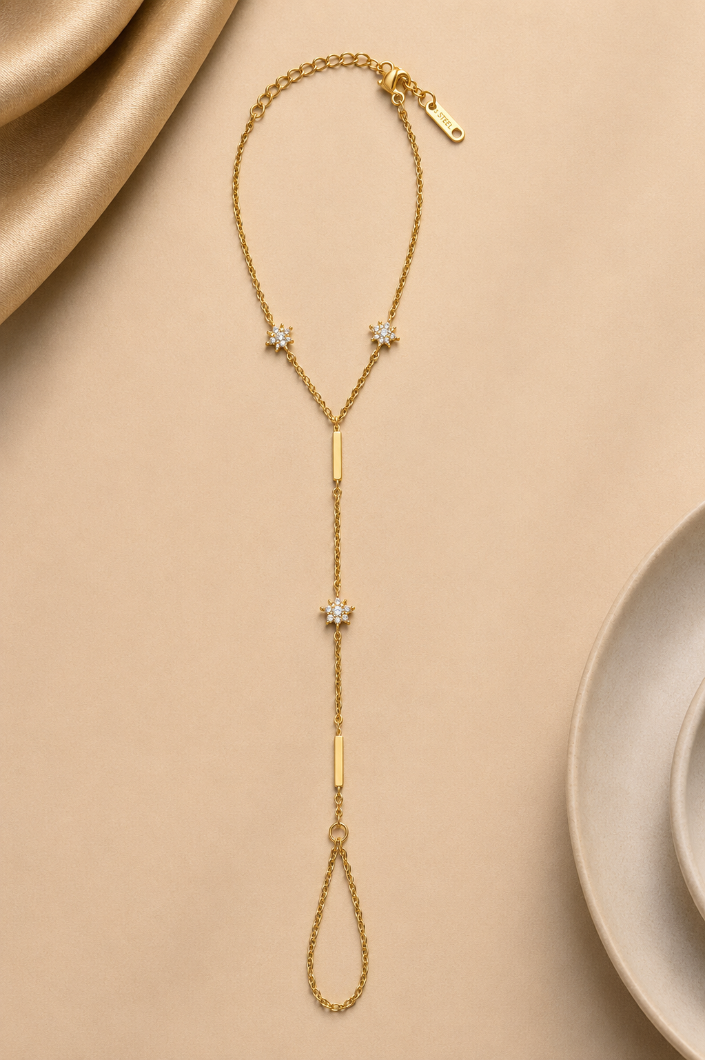 Aurora Spark Hand Chain Bracelet