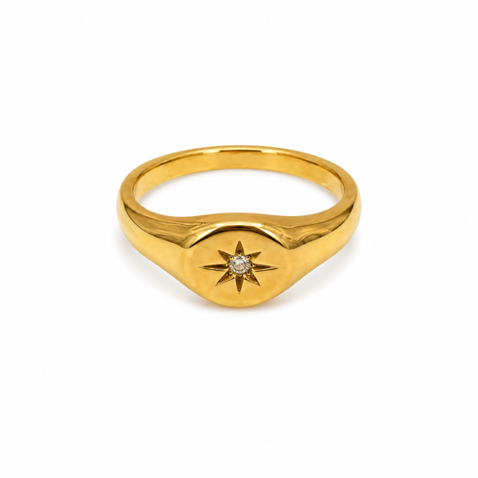 Celestial Star Signet Ring